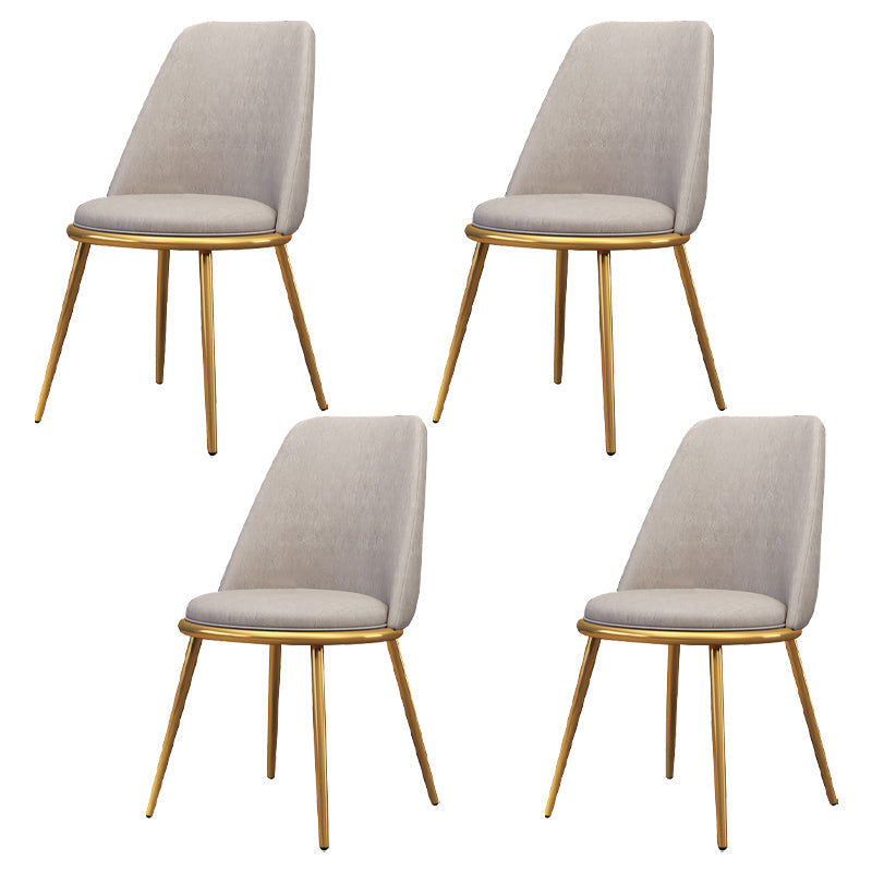 Glam 1/4/5/6 Pieces Dining Set Round Stone Dining Table for Dining Room 4 Grey Chairs Clearhalo 'Dining Room Sets' 'Dining Tables & Seating' 'dining_room_set' 'furn' 'furn_dining_room_set' 'Furniture' 'furniture_dining_room_set' 'Kitchen & Dining Furniture' 4900059