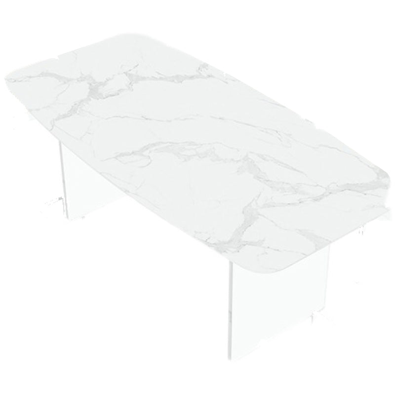 Modern 1/7 Pieces Dining Set Rectangle Stone Dining Table for Restaurant Clearhalo 'Dining Room Sets' 'Dining Tables & Seating' 'dining_room_set' 'furn' 'furn_dining_room_set' 'Furniture' 'furniture_dining_room_set' 'Kitchen & Dining Furniture' 4900083