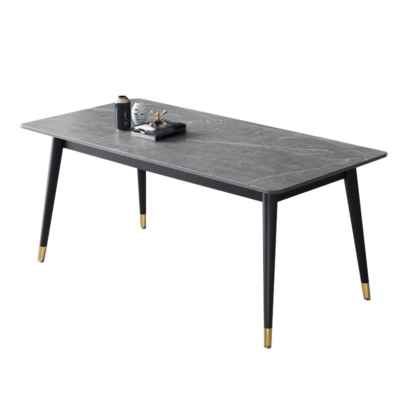 Glam 1/2/3/5/7 Pieces Dining Set Rectangular Sintered Stone Dining Table Set Clearhalo 'Dining Room Sets' 'Dining Tables & Seating' 'dining_room_set' 'furn' 'furn_dining_room_set' 'Furniture' 'furniture_dining_room_set' 'Kitchen & Dining Furniture' 4900104