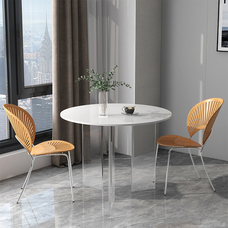 Modern 1/3 Pieces Dining Set Round Stone Dining Table for Dining Room 3 Pieces: Table, 2 Chairs Clearhalo 'Dining Room Sets' 'Dining Tables & Seating' 'dining_room_set' 'furn' 'furn_dining_room_set' 'Furniture' 'furniture_dining_room_set' 'Kitchen & Dining Furniture' 4900135