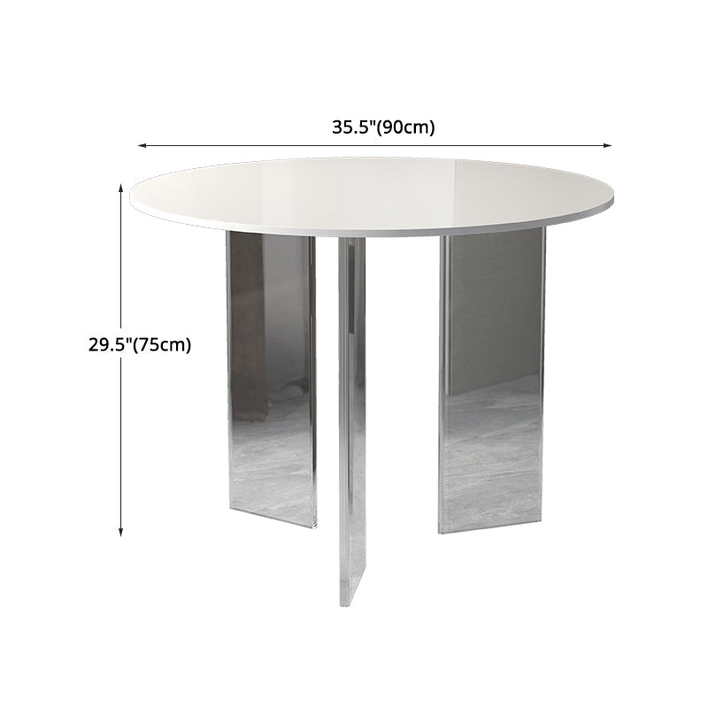 Modern 1/3 Pieces Dining Set Round Stone Dining Table for Dining Room Clearhalo 'Dining Room Sets' 'Dining Tables & Seating' 'dining_room_set' 'furn' 'furn_dining_room_set' 'Furniture' 'furniture_dining_room_set' 'Kitchen & Dining Furniture' 4900145