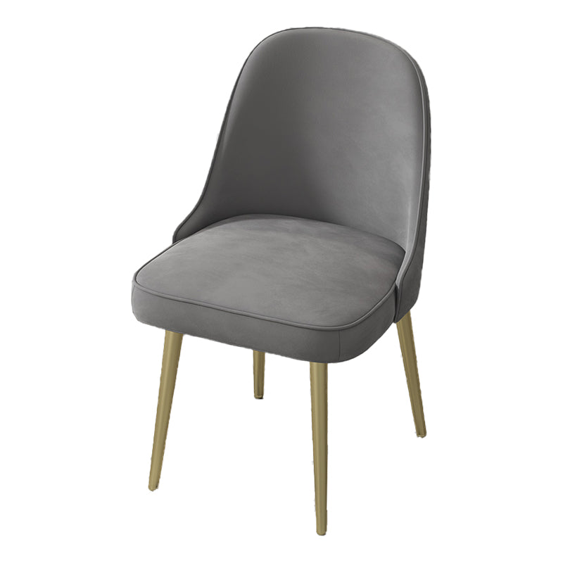 Glam 1/7 Pieces Dining Set Round Stone Dining Table for Dining Room 1 Grey Chair Clearhalo 'Dining Room Sets' 'Dining Tables & Seating' 'dining_room_set' 'furn' 'furn_dining_room_set' 'Furniture' 'furniture_dining_room_set' 'Kitchen & Dining Furniture' 4900154