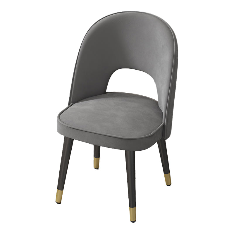 Glam 1/7 Pieces Dining Set Round Stone Dining Table for Dining Room 1 Dark Grey Chair Clearhalo 'Dining Room Sets' 'Dining Tables & Seating' 'dining_room_set' 'furn' 'furn_dining_room_set' 'Furniture' 'furniture_dining_room_set' 'Kitchen & Dining Furniture' 4900156