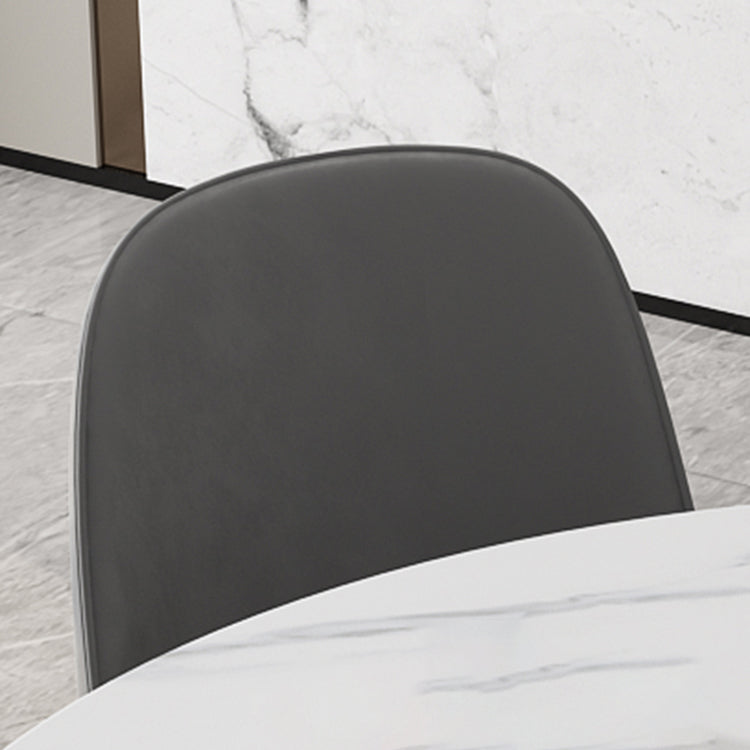 Glam 1/7 Pieces Dining Set Round Stone Dining Table for Dining Room Clearhalo 'Dining Room Sets' 'Dining Tables & Seating' 'dining_room_set' 'furn' 'furn_dining_room_set' 'Furniture' 'furniture_dining_room_set' 'Kitchen & Dining Furniture' 4900162