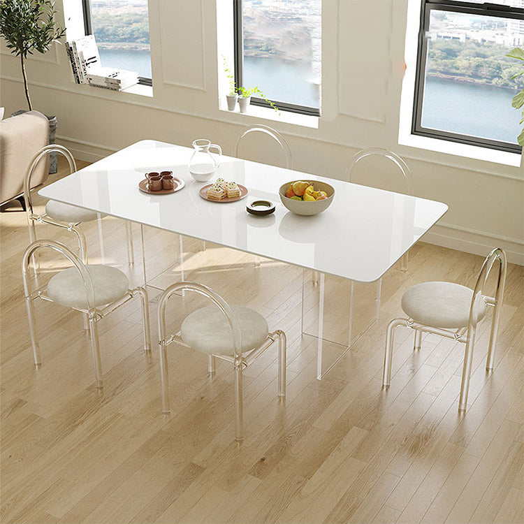 Modern 1/7 Pieces Dining Set Rectangle Stone Dining Table for Kitchen Clearhalo 'Dining Room Sets' 'Dining Tables & Seating' 'dining_room_set' 'furn' 'furn_dining_room_set' 'Furniture' 'furniture_dining_room_set' 'Kitchen & Dining Furniture' 4900176