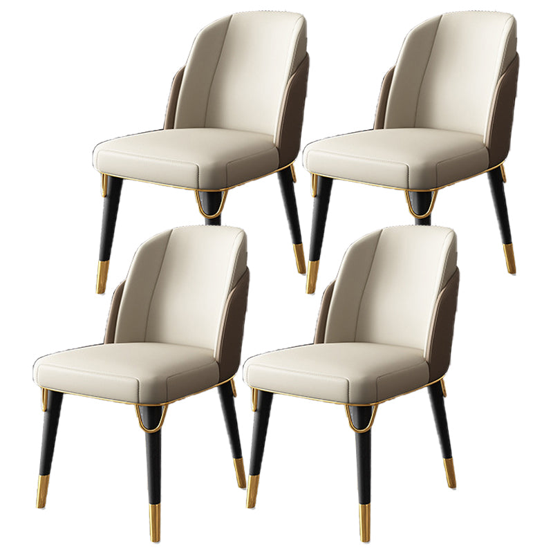 Nordic Glam Sintered Stone Dining Table Set 1/4/5/7 Pieces Dining Set for Kitchen 4 Beige Chairs Clearhalo 'Dining Room Sets' 'Dining Tables & Seating' 'dining_room_set' 'furn' 'furn_dining_room_set' 'Furniture' 'furniture_dining_room_set' 'Kitchen & Dining Furniture' 4900193