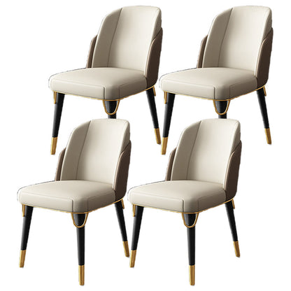 Nordic Glam Sintered Stone Dining Table Set 1/4/5/7 Pieces Dining Set for Kitchen 4 Beige Chairs Clearhalo 'Dining Room Sets' 'Dining Tables & Seating' 'dining_room_set' 'furn' 'furn_dining_room_set' 'Furniture' 'furniture_dining_room_set' 'Kitchen & Dining Furniture' 4900193