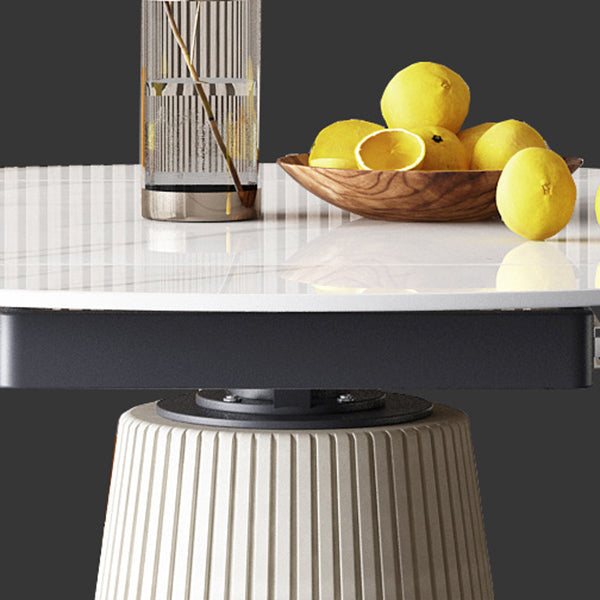 Nordic Glam Sintered Stone Dining Table Set 1/4/5/7 Pieces Dining Set for Kitchen Clearhalo 'Dining Room Sets' 'Dining Tables & Seating' 'dining_room_set' 'furn' 'furn_dining_room_set' 'Furniture' 'furniture_dining_room_set' 'Kitchen & Dining Furniture' 4900200