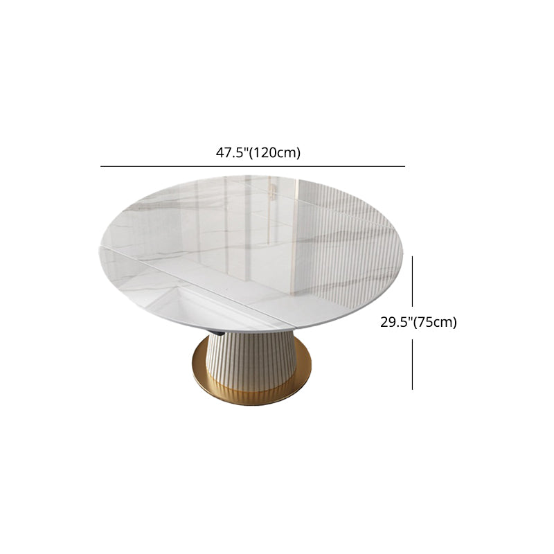 Nordic Glam Sintered Stone Dining Table Set 1/4/5/7 Pieces Dining Set for Kitchen Clearhalo 'Dining Room Sets' 'Dining Tables & Seating' 'dining_room_set' 'furn' 'furn_dining_room_set' 'Furniture' 'furniture_dining_room_set' 'Kitchen & Dining Furniture' 4900204