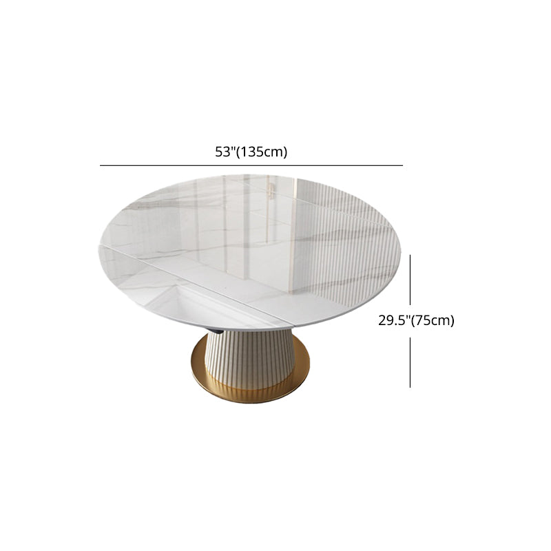 Nordic Glam Sintered Stone Dining Table Set 1/4/5/7 Pieces Dining Set for Kitchen Clearhalo 'Dining Room Sets' 'Dining Tables & Seating' 'dining_room_set' 'furn' 'furn_dining_room_set' 'Furniture' 'furniture_dining_room_set' 'Kitchen & Dining Furniture' 4900206