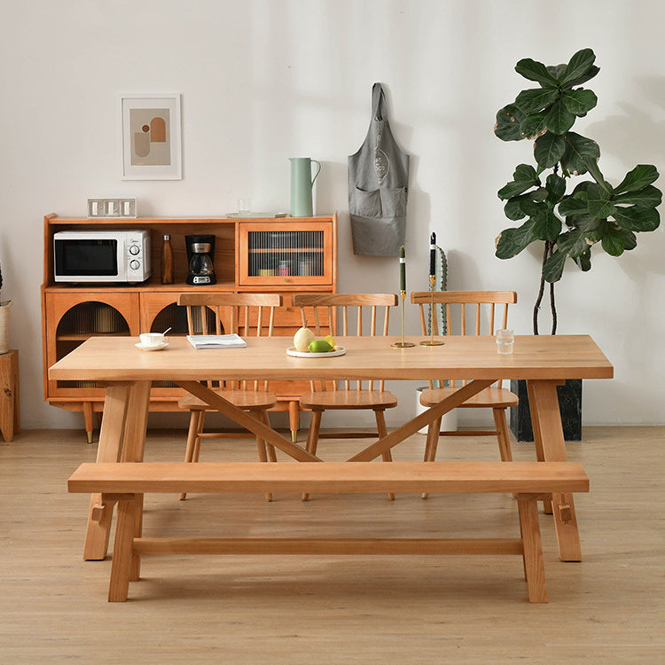 Modern 1/2/3/5/7 Pieces Dinette Set Solid Wood Dining Table and Dining Chairs Clearhalo 'Dining Room Sets' 'Dining Tables & Seating' 'dining_room_set' 'furn' 'furn_dining_room_set' 'Furniture' 'furniture_dining_room_set' 'Kitchen & Dining Furniture' 4900220