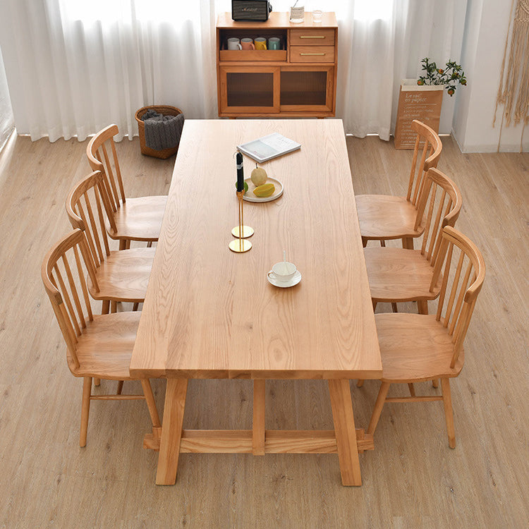 Modern 1/2/3/5/7 Pieces Dinette Set Solid Wood Dining Table and Dining Chairs Clearhalo 'Dining Room Sets' 'Dining Tables & Seating' 'dining_room_set' 'furn' 'furn_dining_room_set' 'Furniture' 'furniture_dining_room_set' 'Kitchen & Dining Furniture' 4900221