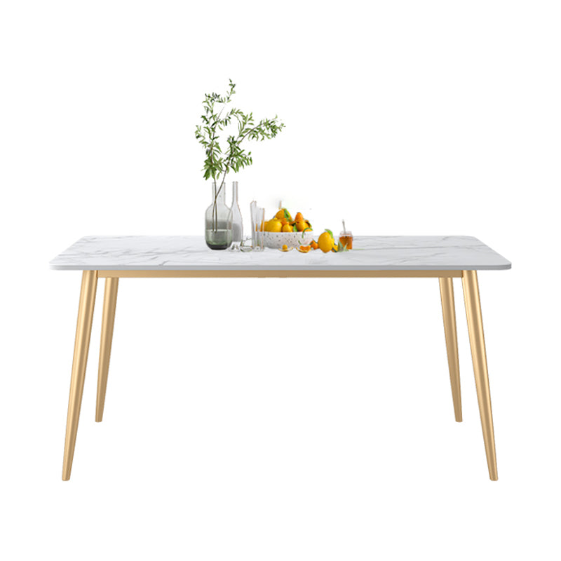 Glam 1/4/5/7 Pieces Dining Set Rectangle Stone Dining Table for Dining Room Clearhalo 'Dining Room Sets' 'Dining Tables & Seating' 'dining_room_set' 'furn' 'furn_dining_room_set' 'Furniture' 'furniture_dining_room_set' 'Kitchen & Dining Furniture' 4900256