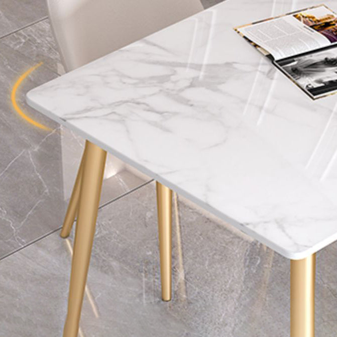 Glam 1/4/5/7 Pieces Dining Set Rectangle Stone Dining Table for Dining Room Clearhalo 'Dining Room Sets' 'Dining Tables & Seating' 'dining_room_set' 'furn' 'furn_dining_room_set' 'Furniture' 'furniture_dining_room_set' 'Kitchen & Dining Furniture' 4900259