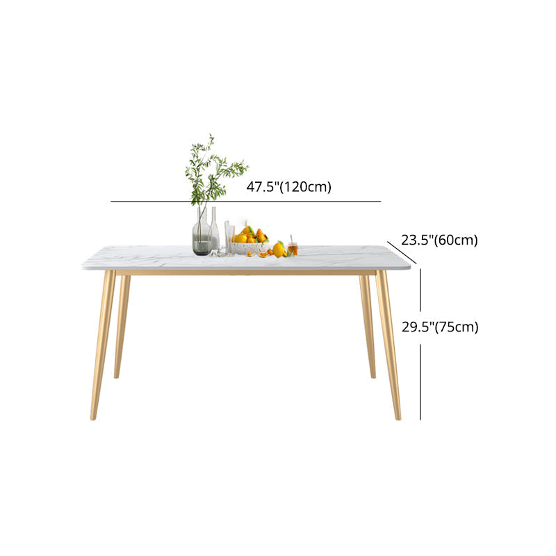 Glam 1/4/5/7 Pieces Dining Set Rectangle Stone Dining Table for Dining Room Clearhalo 'Dining Room Sets' 'Dining Tables & Seating' 'dining_room_set' 'furn' 'furn_dining_room_set' 'Furniture' 'furniture_dining_room_set' 'Kitchen & Dining Furniture' 4900261