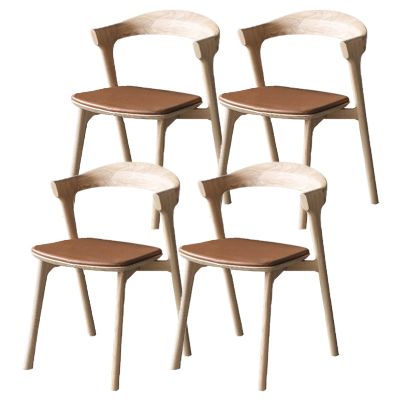 Modern 1/3/4/5/6 Pieces Rectangle Dining Set Ash Wood Dining Table with Chairs 4 Brown Chairs Clearhalo 'Dining Room Sets' 'Dining Tables & Seating' 'dining_room_set' 'furn' 'furn_dining_room_set' 'Furniture' 'furniture_dining_room_set' 'Kitchen & Dining Furniture' 4900267