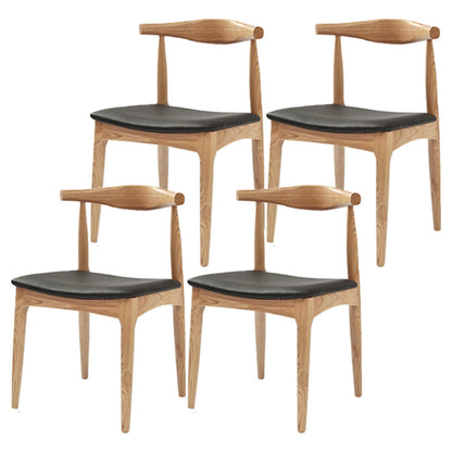 Modern 1/3/4/5/6 Pieces Rectangle Dining Set Ash Wood Dining Table with Chairs 4 Black Chairs Clearhalo 'Dining Room Sets' 'Dining Tables & Seating' 'dining_room_set' 'furn' 'furn_dining_room_set' 'Furniture' 'furniture_dining_room_set' 'Kitchen & Dining Furniture' 4900268