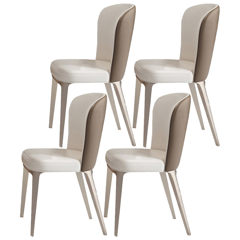 Nordic 1/4/5/7 Pieces Dining Sintered Stone Dining Table Set with Metal Legs 4 Brown Chairs Clearhalo 'Dining Room Sets' 'Dining Tables & Seating' 'dining_room_set' 'furn' 'furn_dining_room_set' 'Furniture' 'furniture_dining_room_set' 'Kitchen & Dining Furniture' 4900296