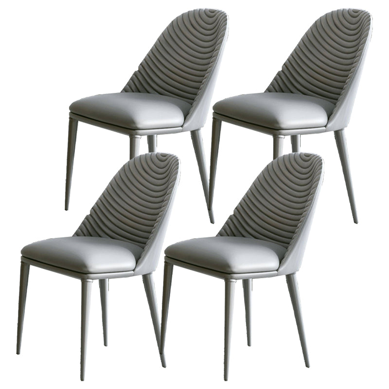 Glam 1/4/5/7 Pieces Dining Set Rectangular Double Pedestal Dining Set 4 Grey Chairs Clearhalo 'Dining Room Sets' 'Dining Tables & Seating' 'dining_room_set' 'furn' 'furn_dining_room_set' 'Furniture' 'furniture_dining_room_set' 'Kitchen & Dining Furniture' 4900311