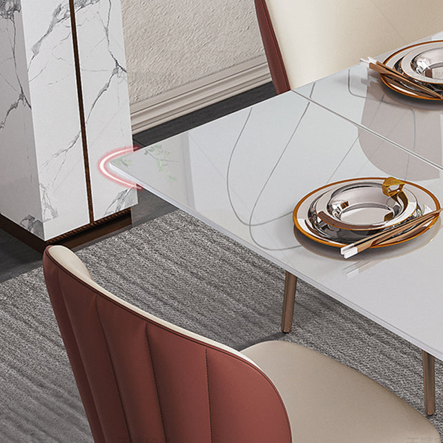 Nordic Glam Style 1/4/5/7Pieces Dining Sintered Stone Dining Table Set for Kitchen Clearhalo 'Dining Room Sets' 'Dining Tables & Seating' 'dining_room_set' 'furn' 'furn_dining_room_set' 'Furniture' 'furniture_dining_room_set' 'Kitchen & Dining Furniture' 4900334