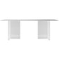 Modern 1/7 Pieces Dining Set Rectangle Stone Dining Table for Dining Room White 79"L x 35"W Clearhalo 'Dining Room Sets' 'Dining Tables & Seating' 'dining_room_set' 'furn' 'furn_dining_room_set' 'Furniture' 'furniture_dining_room_set' 'Kitchen & Dining Furniture' 4900343