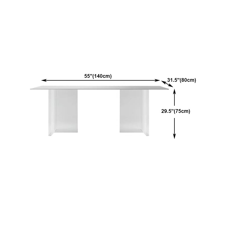 Modern 1/7 Pieces Dining Set Rectangle Stone Dining Table for Dining Room Clearhalo 'Dining Room Sets' 'Dining Tables & Seating' 'dining_room_set' 'furn' 'furn_dining_room_set' 'Furniture' 'furniture_dining_room_set' 'Kitchen & Dining Furniture' 4900351