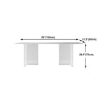 Modern 1/7 Pieces Dining Set Rectangle Stone Dining Table for Dining Room Clearhalo 'Dining Room Sets' 'Dining Tables & Seating' 'dining_room_set' 'furn' 'furn_dining_room_set' 'Furniture' 'furniture_dining_room_set' 'Kitchen & Dining Furniture' 4900352