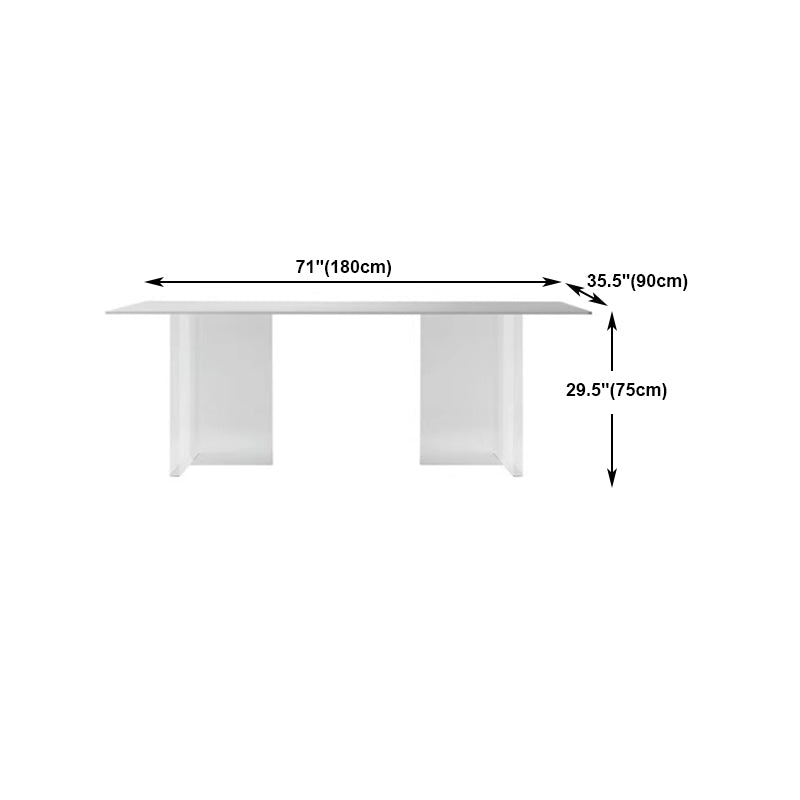 Modern 1/7 Pieces Dining Set Rectangle Stone Dining Table for Dining Room Clearhalo 'Dining Room Sets' 'Dining Tables & Seating' 'dining_room_set' 'furn' 'furn_dining_room_set' 'Furniture' 'furniture_dining_room_set' 'Kitchen & Dining Furniture' 4900354