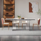 Nordic Glam 1/4/5/7 Pieces Dining Set Sintered Stone Dining Table Set for Home 5 Pieces: Table, 4 Chairs Clearhalo 'Dining Room Sets' 'Dining Tables & Seating' 'dining_room_set' 'furn' 'furn_dining_room_set' 'Furniture' 'furniture_dining_room_set' 'Kitchen & Dining Furniture' 4900395