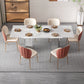 Nordic Glam 1/4/5/7 Pieces Dining Set Sintered Stone Dining Table Set for Home Clearhalo 'Dining Room Sets' 'Dining Tables & Seating' 'dining_room_set' 'furn' 'furn_dining_room_set' 'Furniture' 'furniture_dining_room_set' 'Kitchen & Dining Furniture' 4900396
