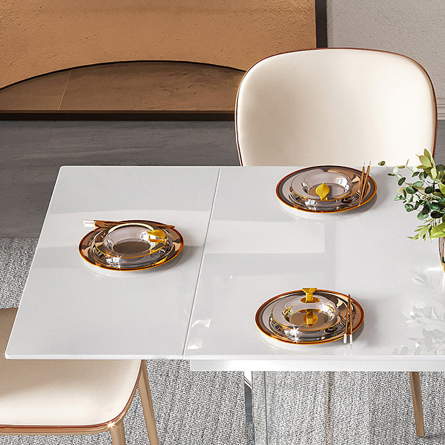 Nordic Glam 1/4/5/7 Pieces Dining Set Sintered Stone Dining Table Set for Home Clearhalo 'Dining Room Sets' 'Dining Tables & Seating' 'dining_room_set' 'furn' 'furn_dining_room_set' 'Furniture' 'furniture_dining_room_set' 'Kitchen & Dining Furniture' 4900399