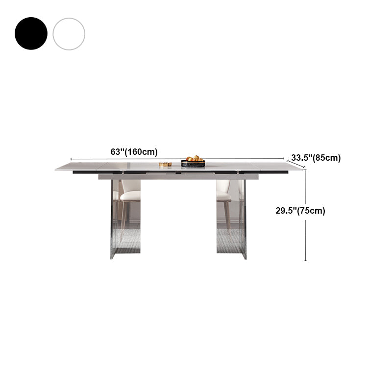 Nordic Glam 1/4/5/7 Pieces Dining Set Sintered Stone Dining Table Set for Home Clearhalo 'Dining Room Sets' 'Dining Tables & Seating' 'dining_room_set' 'furn' 'furn_dining_room_set' 'Furniture' 'furniture_dining_room_set' 'Kitchen & Dining Furniture' 4900404