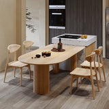 Free Form Pine Solid Wood Dining Table Simplicity 3 Legs Table for Dining Room Clearhalo 'Dining Tables & Seating' 'Dining Tables' 'dining_table' 'furn' 'furn_dining_table' 'Furniture' 'furniture_dining_table' 'Kitchen & Dining Furniture' 'kitchen' 'kitchen_dining_table' 4900447