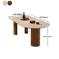 Free Form Pine Solid Wood Dining Table Simplicity 3 Legs Table for Dining Room Clearhalo 'Dining Tables & Seating' 'Dining Tables' 'dining_table' 'furn' 'furn_dining_table' 'Furniture' 'furniture_dining_table' 'Kitchen & Dining Furniture' 'kitchen' 'kitchen_dining_table' 4900456