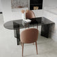 Glass Modern Free Form Indoor Table Clear Glass Top Table for Kitchen and Dining Room Black Without Chairs Clearhalo 'Dining Tables & Seating' 'Dining Tables' 'dining_table' 'furn' 'furn_dining_table' 'Furniture' 'furniture_dining_table' 'Kitchen & Dining Furniture' 'kitchen' 'kitchen_dining_table' 4900458
