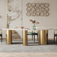 Metal Traditional Luxury Oval Indoor Table Marble Top Table with 3 Legs Clearhalo 'Dining Tables & Seating' 'Dining Tables' 'dining_table' 'furn' 'furn_dining_table' 'Furniture' 'furniture_dining_table' 'Kitchen & Dining Furniture' 'kitchen' 'kitchen_dining_table' 4900515