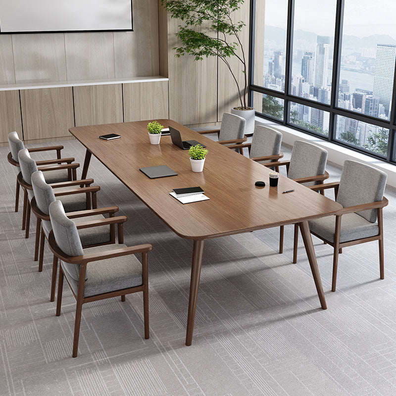 Pine Wood Top Dining Table Traditional Luxury Rectangle Table with 4 Legs 110.2"L x 39.4"W x 29.5"H Without Chairs Clearhalo 'Dining Tables & Seating' 'Dining Tables' 'dining_table' 'furn' 'furn_dining_table' 'Furniture' 'furniture_dining_table' 'Kitchen & Dining Furniture' 'kitchen' 'kitchen_dining_table' 4900520