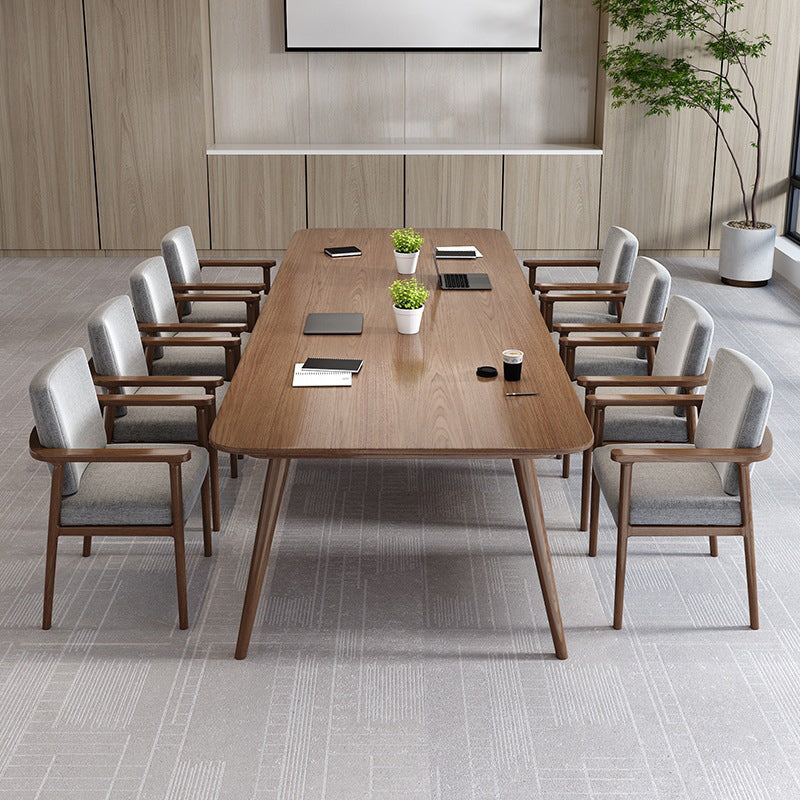 Pine Wood Top Dining Table Traditional Luxury Rectangle Table with 4 Legs 126"L x 39.4"W x 29.5"H Without Chairs Clearhalo 'Dining Tables & Seating' 'Dining Tables' 'dining_table' 'furn' 'furn_dining_table' 'Furniture' 'furniture_dining_table' 'Kitchen & Dining Furniture' 'kitchen' 'kitchen_dining_table' 4900522