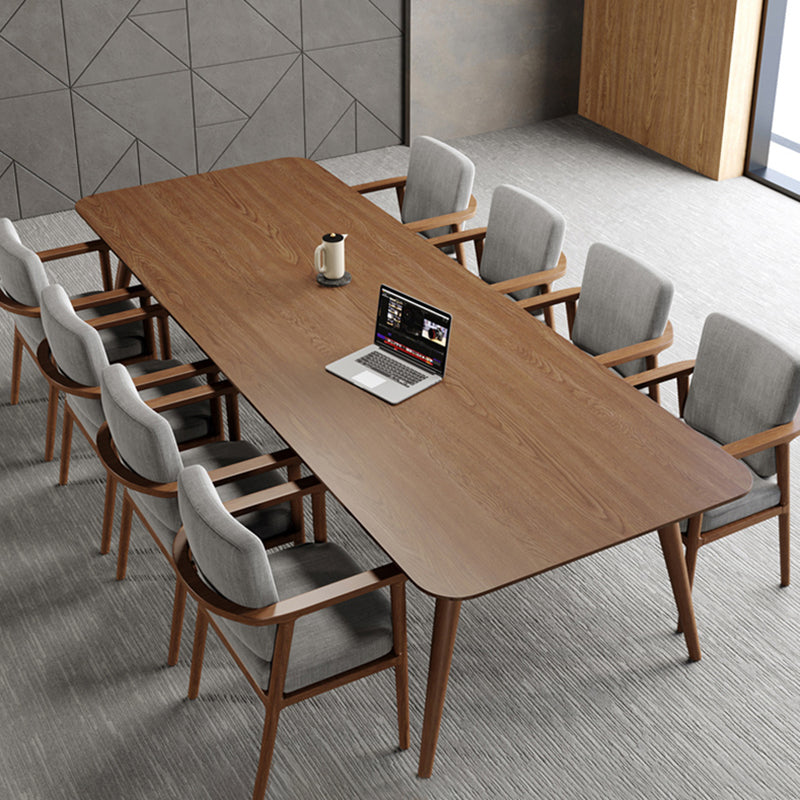 Pine Wood Top Dining Table Traditional Luxury Rectangle Table with 4 Legs 118.1"L x 39.4"W x 29.5"H Without Chairs Clearhalo 'Dining Tables & Seating' 'Dining Tables' 'dining_table' 'furn' 'furn_dining_table' 'Furniture' 'furniture_dining_table' 'Kitchen & Dining Furniture' 'kitchen' 'kitchen_dining_table' 4900523