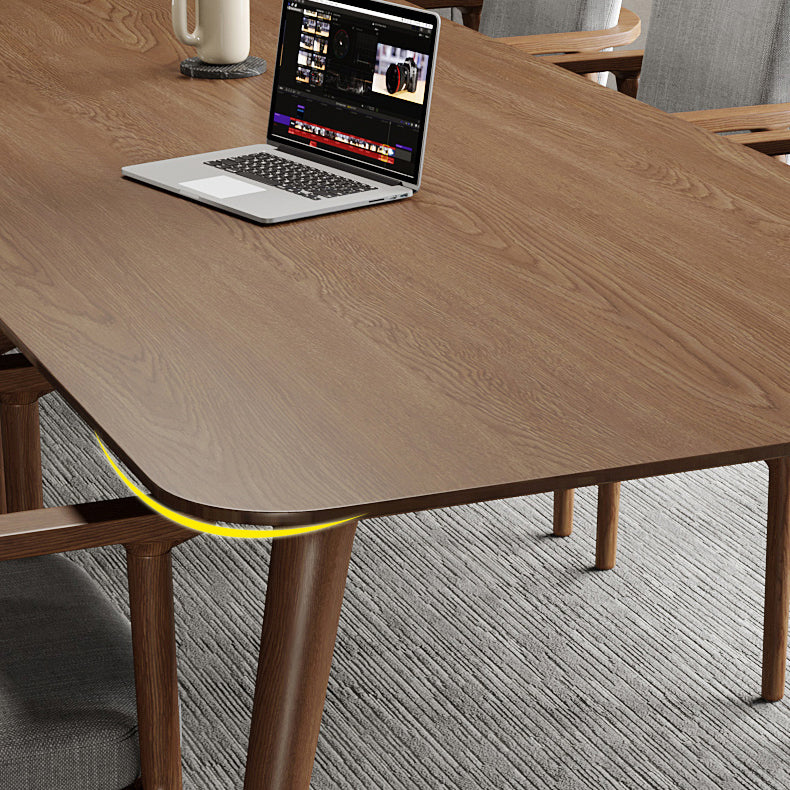 Pine Wood Top Dining Table Traditional Luxury Rectangle Table with 4 Legs Clearhalo 'Dining Tables & Seating' 'Dining Tables' 'dining_table' 'furn' 'furn_dining_table' 'Furniture' 'furniture_dining_table' 'Kitchen & Dining Furniture' 'kitchen' 'kitchen_dining_table' 4900525