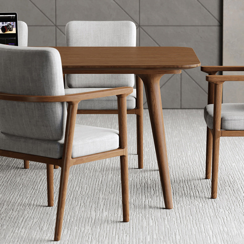 Pine Wood Top Dining Table Traditional Luxury Rectangle Table with 4 Legs Clearhalo 'Dining Tables & Seating' 'Dining Tables' 'dining_table' 'furn' 'furn_dining_table' 'Furniture' 'furniture_dining_table' 'Kitchen & Dining Furniture' 'kitchen' 'kitchen_dining_table' 4900527