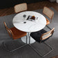 Stone Top Dining Table Modern Round Dining Table with Pedestal Base 31.5"L x 31.5"W x 29.5"H Without Chairs Clearhalo 'Dining Tables & Seating' 'Dining Tables' 'dining_table' 'furn' 'furn_dining_table' 'Furniture' 'furniture_dining_table' 'Kitchen & Dining Furniture' 'kitchen' 'kitchen_dining_table' 4900568
