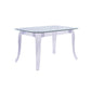 Modern Glass Dining Table Clear Dining Table with Plastic Base Clearhalo 'Dining Tables & Seating' 'Dining Tables' 'dining_table' 'furn' 'furn_dining_table' 'Furniture' 'furniture_dining_table' 'Kitchen & Dining Furniture' 'kitchen' 'kitchen_dining_table' 4900587