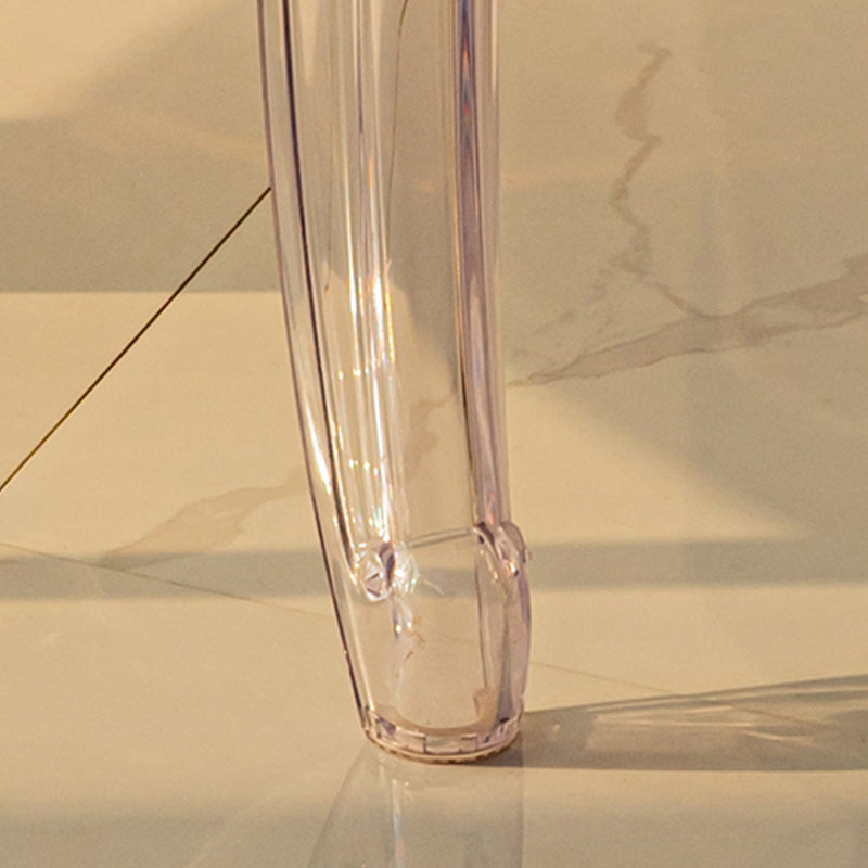 Modern Glass Dining Table Clear Dining Table with Plastic Base Clearhalo 'Dining Tables & Seating' 'Dining Tables' 'dining_table' 'furn' 'furn_dining_table' 'Furniture' 'furniture_dining_table' 'Kitchen & Dining Furniture' 'kitchen' 'kitchen_dining_table' 4900591