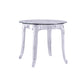Modern Glass Dining Table Clear Dining Table with Plastic Base Round 31.5"L x 31.5"W x 29.5"H Without Chairs Clearhalo 'Dining Tables & Seating' 'Dining Tables' 'dining_table' 'furn' 'furn_dining_table' 'Furniture' 'furniture_dining_table' 'Kitchen & Dining Furniture' 'kitchen' 'kitchen_dining_table' 4900593