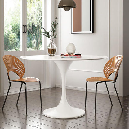 Stone Top Dining Table Modern Round Table with Pedestal Base Without Chairs Clearhalo 'Dining Tables & Seating' 'Dining Tables' 'dining_table' 'furn' 'furn_dining_table' 'Furniture' 'furniture_dining_table' 'Kitchen & Dining Furniture' 'kitchen' 'kitchen_dining_table' 4900654