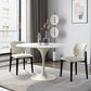 Stone Top Dining Table Modern Round Table with Pedestal Base 39.4"L x 39.4"W x 29.5"H Without Chairs Clearhalo 'Dining Tables & Seating' 'Dining Tables' 'dining_table' 'furn' 'furn_dining_table' 'Furniture' 'furniture_dining_table' 'Kitchen & Dining Furniture' 'kitchen' 'kitchen_dining_table' 4900657