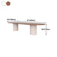 Contemporary Wood Top Oval Dinette Table White Base Dining Table for Living Room Clearhalo 'Dining Tables & Seating' 'Dining Tables' 'dining_table' 'furn' 'furn_dining_table' 'Furniture' 'furniture_dining_table' 'Kitchen & Dining Furniture' 'kitchen' 'kitchen_dining_table' 4900717
