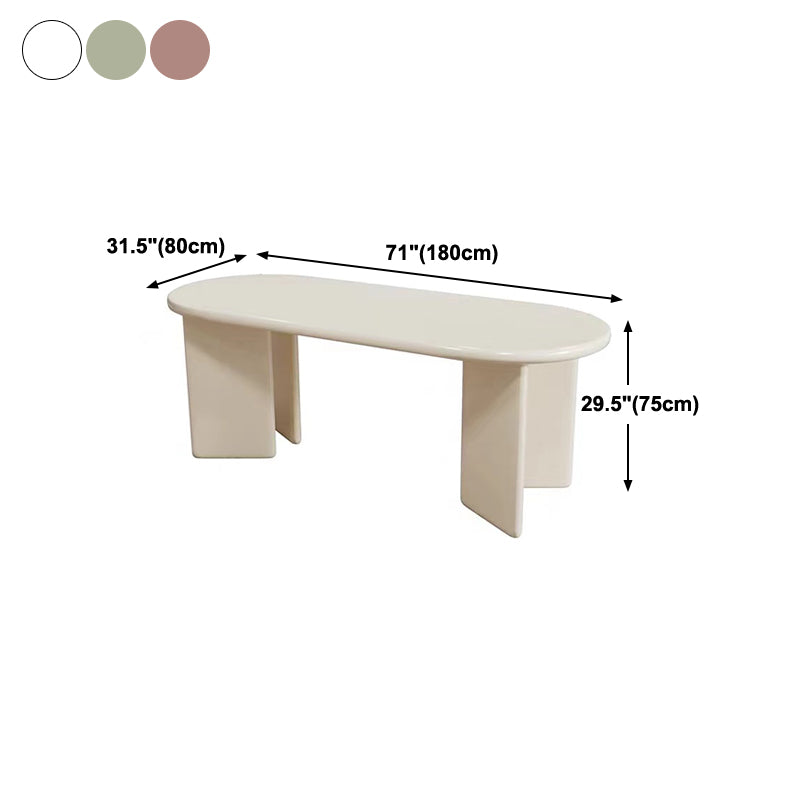 Contemporary Artificial Wood Top Oval Dinette Table Simple Dining Table for Living Room Clearhalo 'Dining Tables & Seating' 'Dining Tables' 'dining_table' 'furn' 'furn_dining_table' 'Furniture' 'furniture_dining_table' 'Kitchen & Dining Furniture' 'kitchen' 'kitchen_dining_table' 4900734