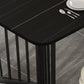 Black Metal Double Pedestal Dining Table Industrial Rectangle Fixed Table Clearhalo 'Dining Tables & Seating' 'Dining Tables' 'dining_table' 'furn' 'furn_dining_table' 'Furniture' 'furniture_dining_table' 'Kitchen & Dining Furniture' 'kitchen' 'kitchen_dining_table' 4900742